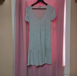 Grey Flirty T-shirt Dress (Small)